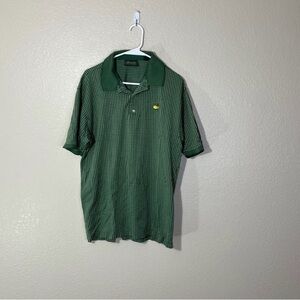 Masters Collection 60s Two Ply Cotton Green Knit Short Sleeve Golf Polo Shirt L
